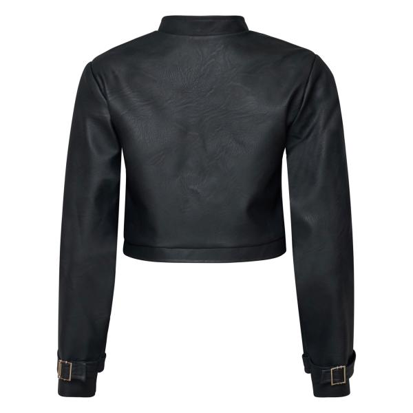 CROP LEATHER JACKET